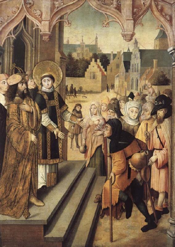 unknow artist Saint Lawrence Showing the Prefect Decius the Treasures of the Church oil painting image